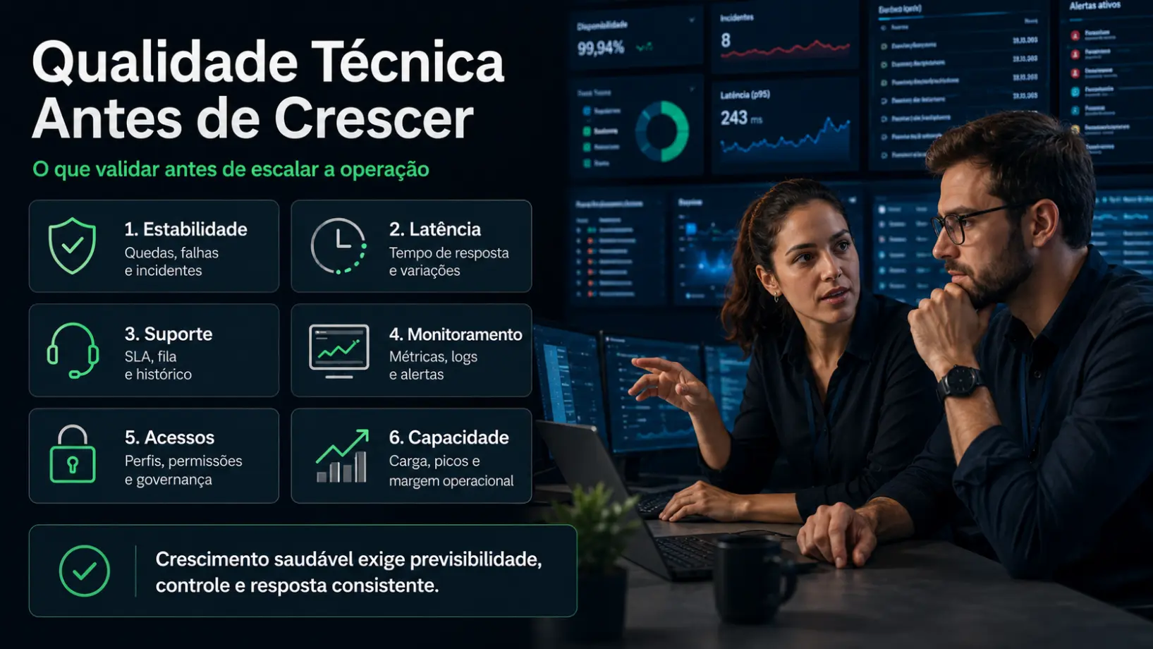 O que validar antes de escalar a operação O que validar antes de escalar a operação